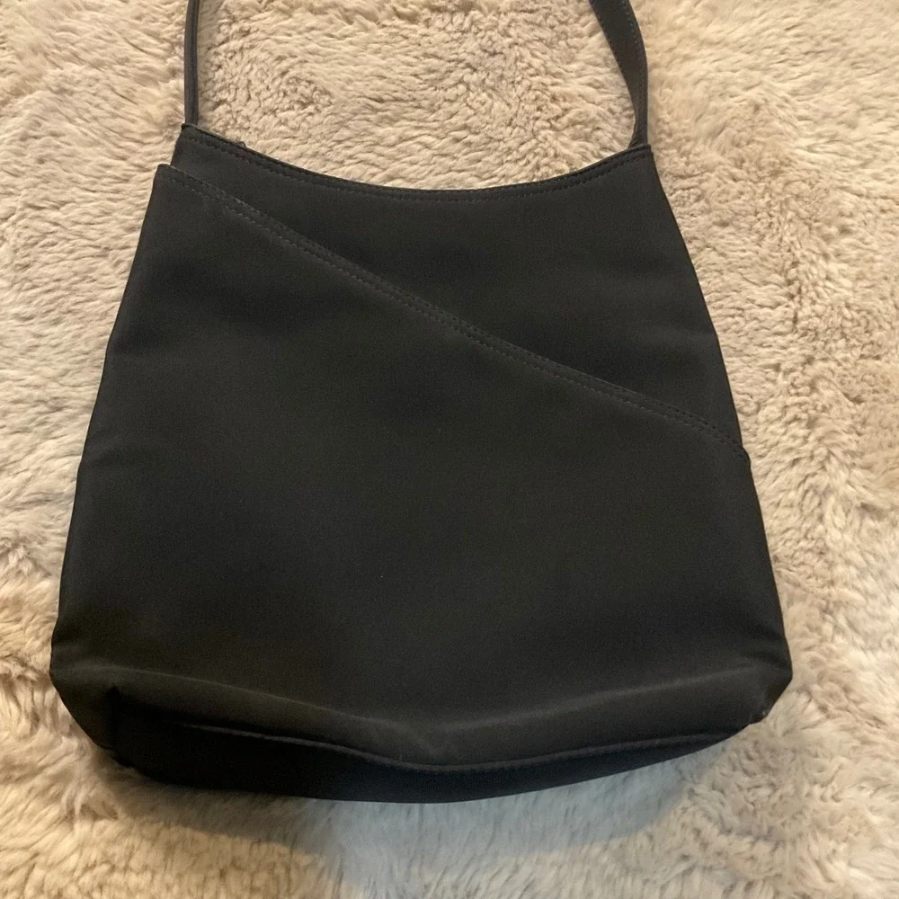 Talbots Black Polyester‎ Shoulder Crossbody Bag Pockets 10